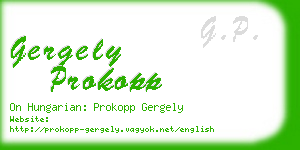 gergely prokopp business card